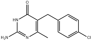 2-Amino-5-(4-chlorobenzyl)-6-methylpyrimidin-4(3H)-one Struktur