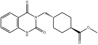 Methyl trans-4-[(2,4-dioxo-1,4-dihydroquinazolin-3(2H)-yl)methyl]cyclohexanecarboxylate Struktur