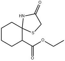 Ethyl 3-oxo-1-thia-4-azaspiro[4.5]decane-6-carboxylate Struktur