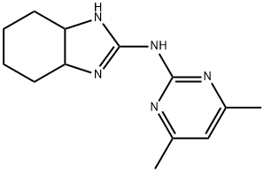 4,6-Dimethyl-N-(octahydro-2H-benzimidazol-2-ylidene)pyrimidin-2-amine Struktur