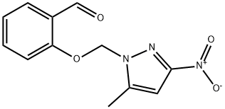 2-[(5-Methyl-3-nitro-1H-pyrazol-1-yl)methoxy]-benzaldehyde Struktur