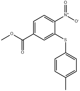 Methyl 3-[(4-methylphenyl)sulfanyl]-4-nitrobenzoate Struktur