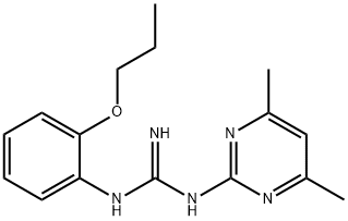 N-(4,6-Dimethylpyrimidin-2-yl)-N'-(2-propoxyphenyl)guanidine Struktur