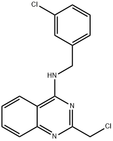 N-(3-Chlorobenzyl)-2-(chloromethyl)quinazolin-4-amine Struktur