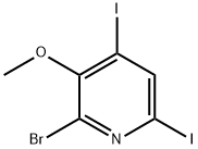 2-Bromo-4,6-diiodo-3-methoxypyridine Struktur