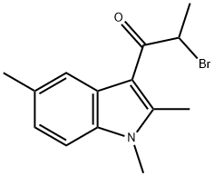 2-Bromo-1-(1,2,5-trimethyl-1H-indol-3-yl)-propan-1-one Struktur