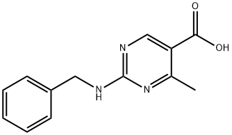 2-(Benzylamino)-4-methylpyrimidine-5-carboxylic acid Struktur