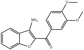 (3-Amino-1-benzofuran-2-yl)(3,4-dimethoxyphenyl)methanone Struktur