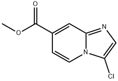 Methyl 3-chloroimidazo-[1,2-a]pyridine-7-carboxylate Struktur