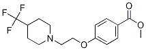 Methyl 4-{2-[4-(trifluoromethyl)piperidin-1-yl]ethoxy}benzoate Struktur