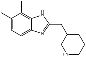 6,7-DIMETHYL-2-PIPERIDIN-3-YL-1H-BENZIMIDAZOLE Struktur