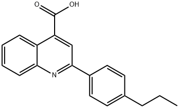 2-(4-PROPYLPHENYL)QUINOLINE-4-CARBOXYLIC ACID Struktur