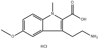 3-(2-AMINO-ETHYL)-5-METHOXY-1-METHYL-1H-INDOLE-2-CARBOXYLIC HYDROCHLORIDE Struktur