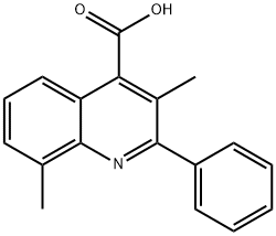 3,8-DIMETHYL-2-PHENYLQUINOLINE-4-CARBOXYLIC ACID Struktur