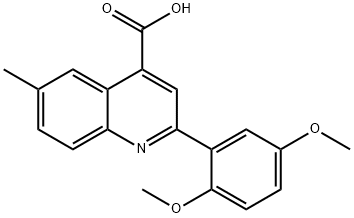 2-(2,5-DIMETHOXYPHENYL)-6-METHYLQUINOLINE-4-CARBOXYLIC ACID Struktur