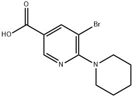 5-bromo-6-piperidin-1-ylnicotinic acid Struktur