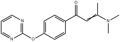 3-(dimethylamino)-1-[4-(2-pyrimidinyloxy)phenyl]-2-buten-1-one Struktur