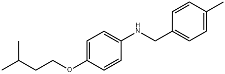 4-(Isopentyloxy)-N-(4-methylbenzyl)aniline Struktur