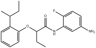 N-(5-Amino-2-fluorophenyl)-2-[2-(sec-butyl)-phenoxy]butanamide Struktur