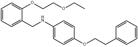 N-[2-(2-Ethoxyethoxy)benzyl]-4-(phenethyloxy)aniline Struktur