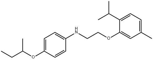 N-[4-(sec-Butoxy)phenyl]-N-[2-(2-isopropyl-5-methylphenoxy)ethyl]amine Struktur