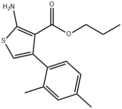 Propyl 2-amino-4-(2,4-dimethylphenyl)thiophene-3-carboxylate Struktur