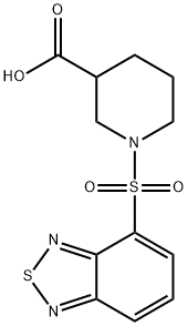 1-(2,1,3-benzothiadiazol-4-ylsulfonyl)piperidine-3-carboxylic acid Struktur