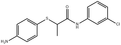 2-[(4-aminophenyl)thio]-N-(3-chlorophenyl)propanamide Struktur