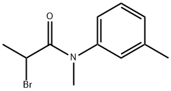 2-bromo-N-methyl-N-(3-methylphenyl)propanamide Struktur