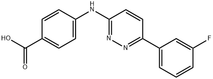 4-{[6-(3-fluorophenyl)pyridazin-3-yl]amino}benzoic acid Struktur