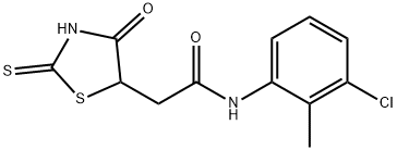 N-(3-chloro-2-methylphenyl)-2-(2-mercapto-4-oxo-4,5-dihydro-1,3-thiazol-5-yl)acetamide Struktur