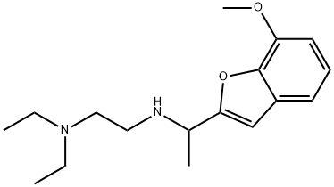 N,N-diethyl-N'-[1-(7-methoxy-1-benzofuran-2-yl)ethyl]ethane-1,2-diamine Struktur