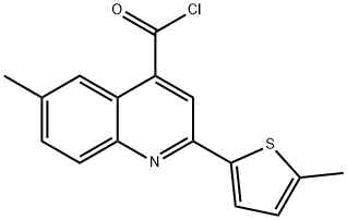 6-methyl-2-(5-methyl-2-thienyl)quinoline-4-carbonyl chloride Struktur