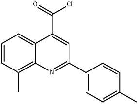 8-methyl-2-(4-methylphenyl)quinoline-4-carbonyl chloride Struktur