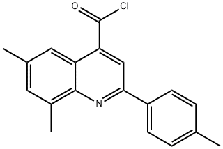 6,8-dimethyl-2-(4-methylphenyl)quinoline-4-carbonyl chloride Struktur