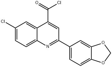 2-(1,3-benzodioxol-5-yl)-6-chloroquinoline-4-carbonyl chloride Struktur