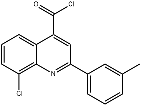 8-chloro-2-(3-methylphenyl)quinoline-4-carbonyl chloride Struktur