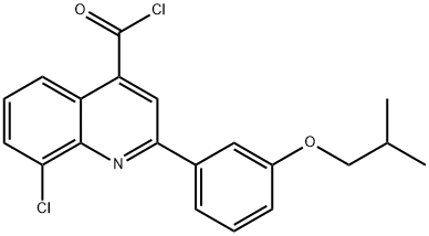 8-chloro-2-(3-isobutoxyphenyl)quinoline-4-carbonyl chloride Struktur