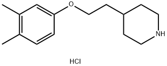 4-[2-(3,4-Dimethylphenoxy)ethyl]piperidinehydrochloride Struktur