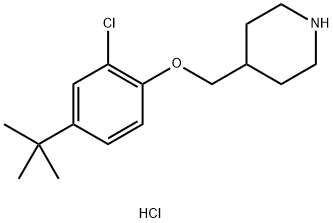 4-{[4-(tert-Butyl)-2-chlorophenoxy]-methyl}piperidine hydrochloride Struktur