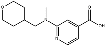 2-[Methyl(tetrahydro-2H-pyran-4-ylmethyl)amino]-isonicotinic acid Struktur