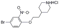 4-Bromo-2-nitrophenyl 2-(4-piperidinyl)ethylether hydrochloride Struktur