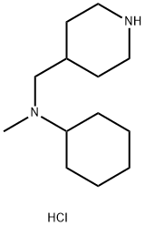 N-Methyl-N-(4-piperidinylmethyl)cyclohexanaminedihydrochloride Struktur