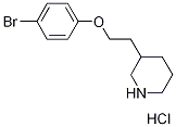 3-[2-(4-Bromophenoxy)ethyl]piperidinehydrochloride Struktur