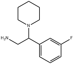 2-(3-Fluoro-phenyl)-2-piperidin-1-yl-ethylamine Struktur