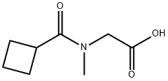 2-[(Cyclobutylcarbonyl)(methyl)amino]acetic acid Struktur