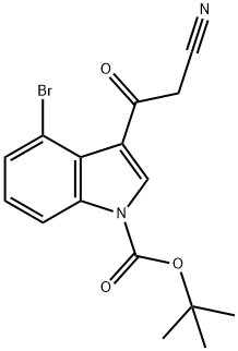 1-Boc-4-bromo-3-cyanoacetylindole Struktur