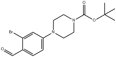 4-(4-Boc-piperazino-1-yl)-2-bromobenzaldehyde Struktur