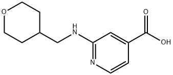 2-[(Tetrahydro-2H-pyran-4-ylmethyl)amino]-isonicotinic acid Struktur