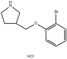 3-[(2-Bromophenoxy)methyl]pyrrolidinehydrochloride Struktur